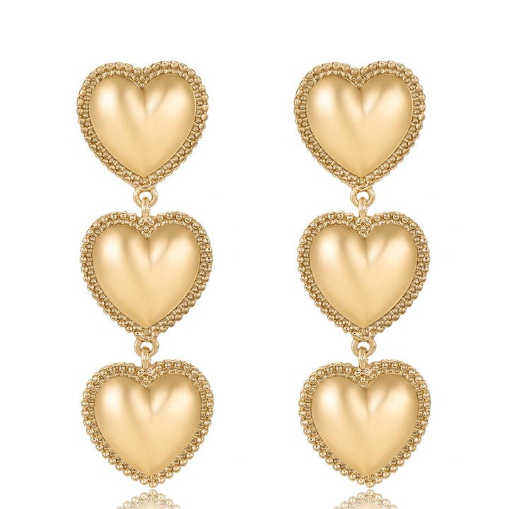 Golden Love Drop Dangle Earrings
