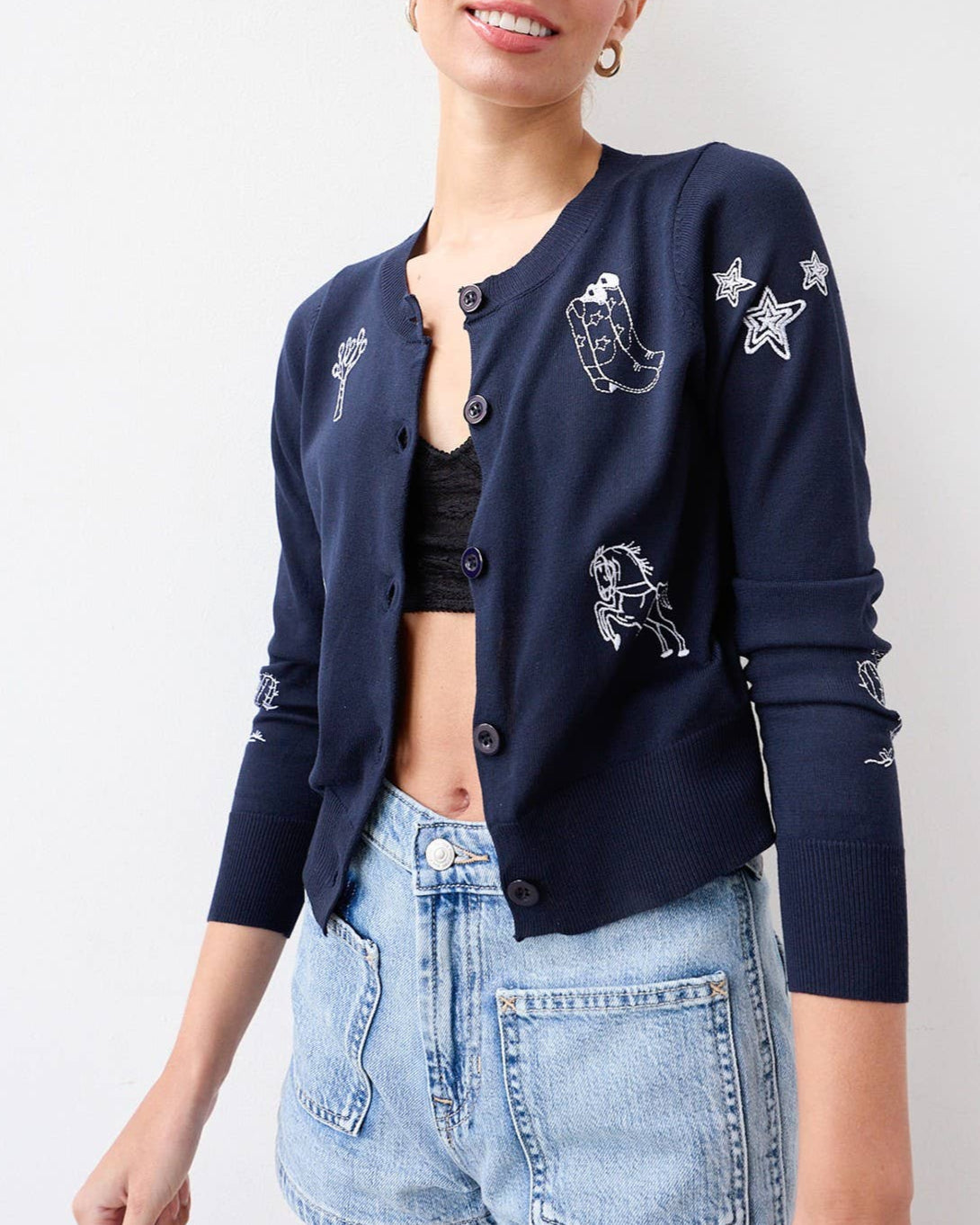 Embroidered Detail Cardigan