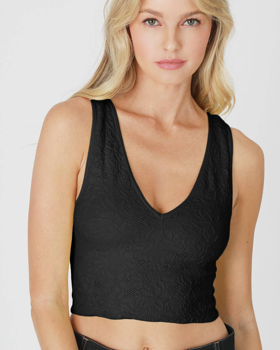 Lace V Neck Tank Top