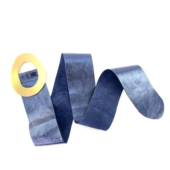Stella Metallic Genuine Leather Belt