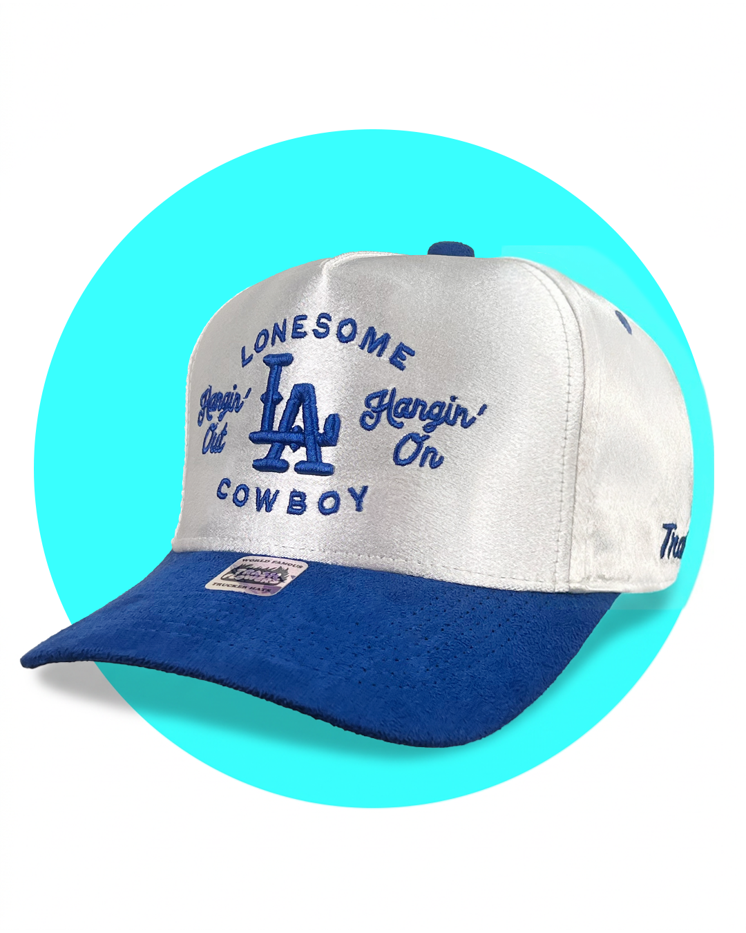 Lonesome LA Cowboy Satin Suede Snapback Hat