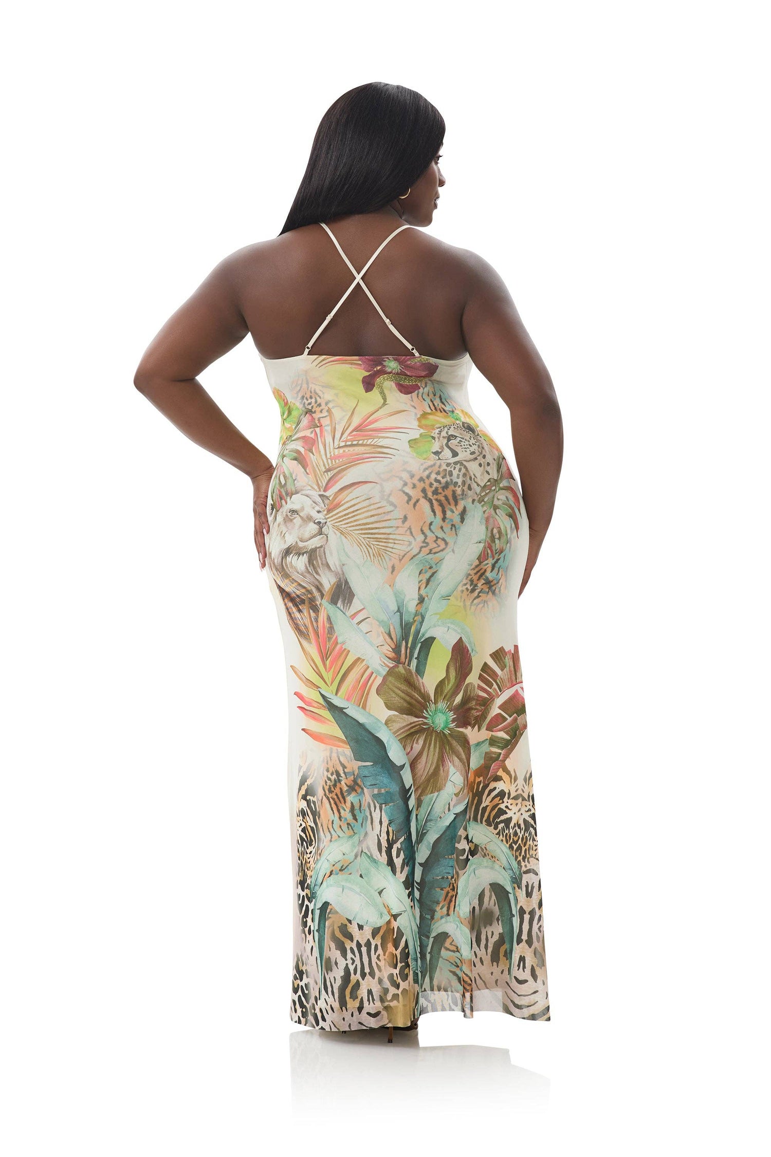 Romy Dress - Placed Desert Tropic