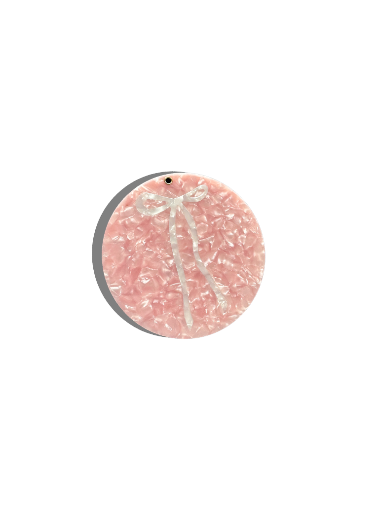 Hand-painted Ballet Bow Compact Mirror