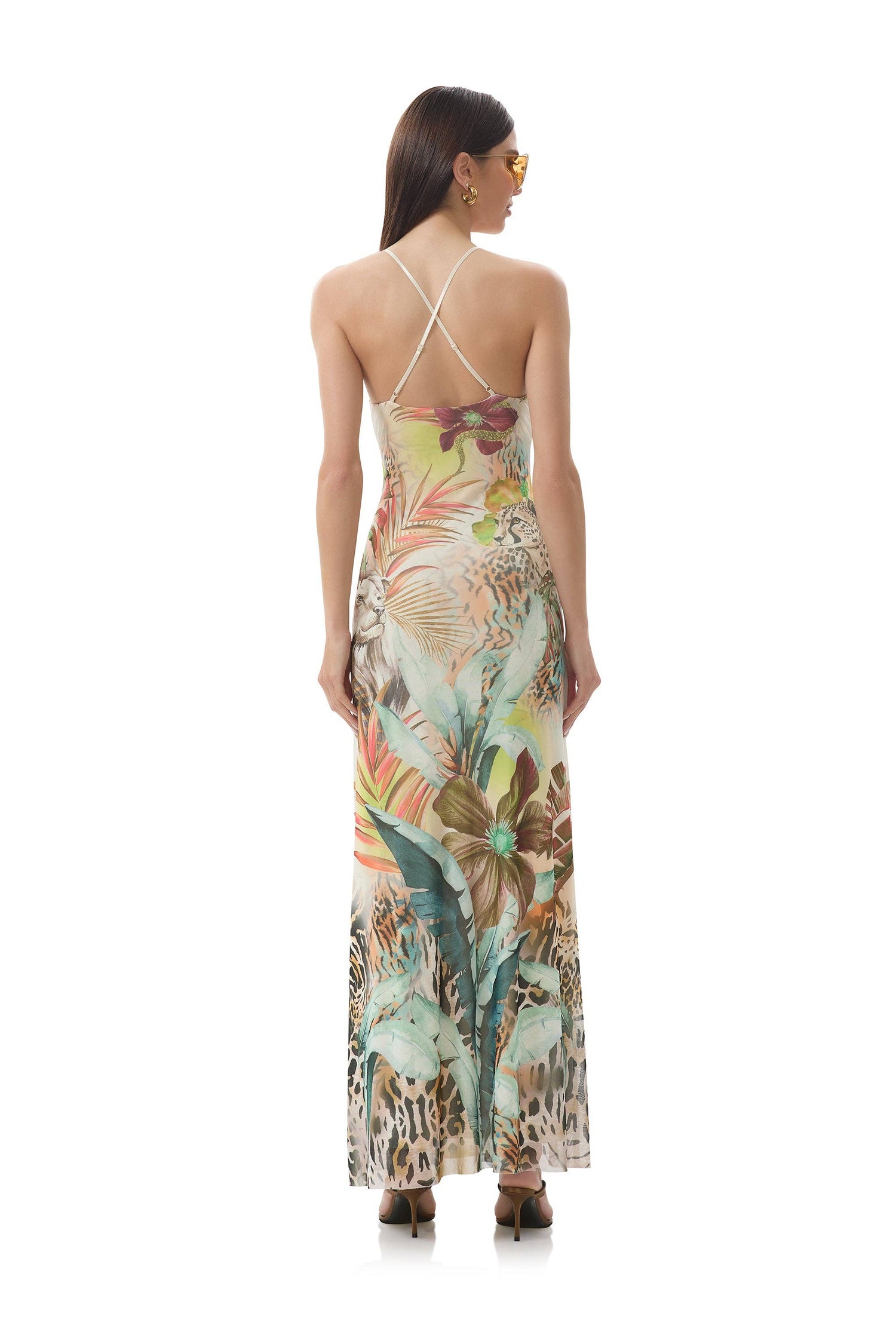 Romy Dress - Placed Desert Tropic