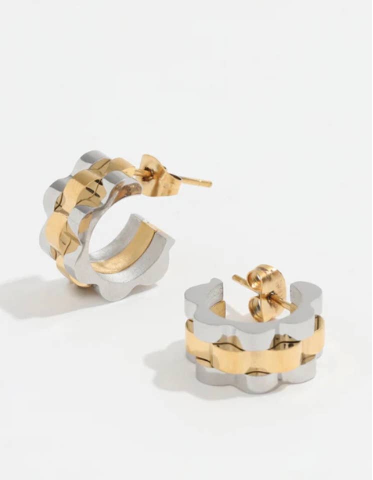 Watch link Huggies earrings