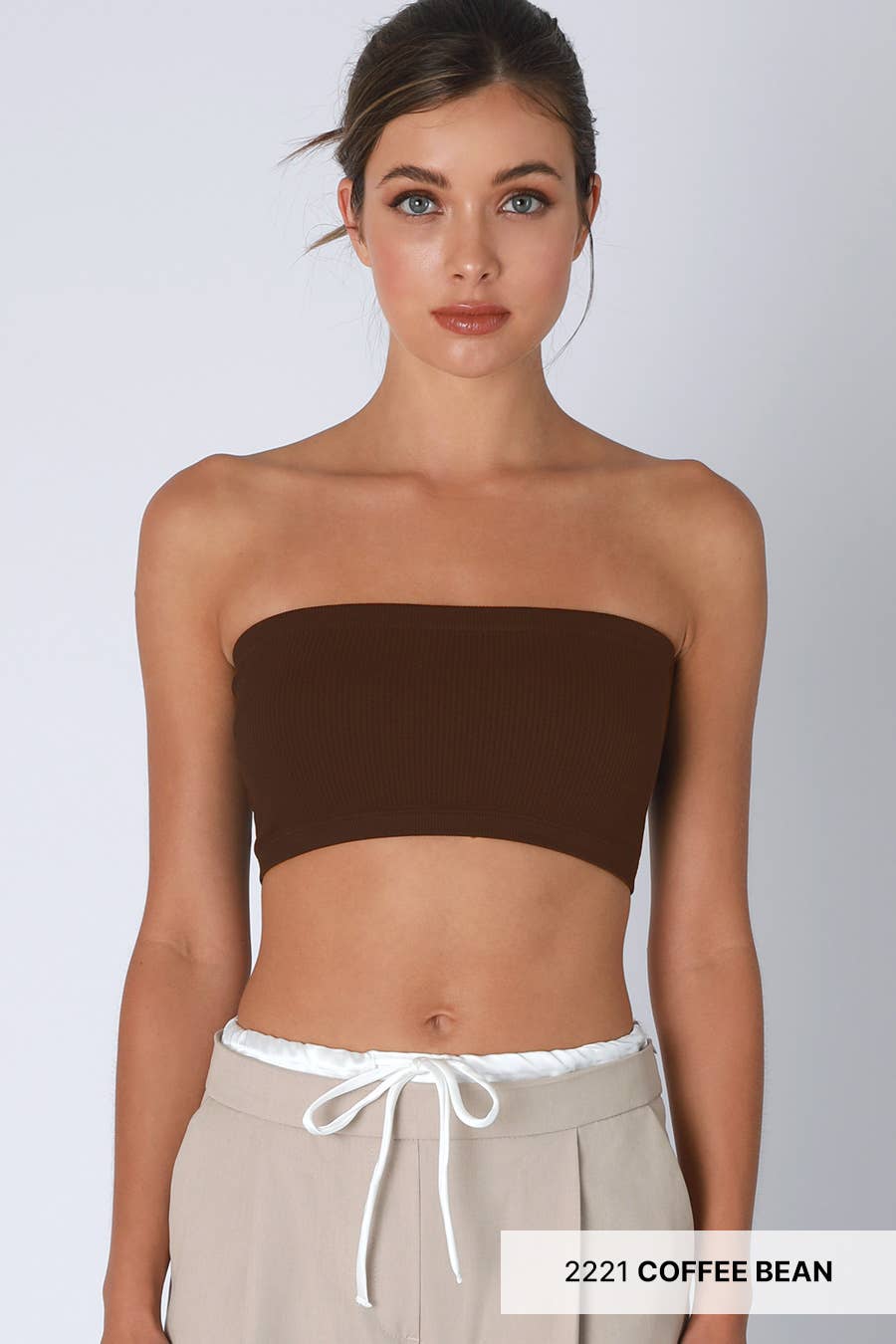 Ribbed Bandeau Top