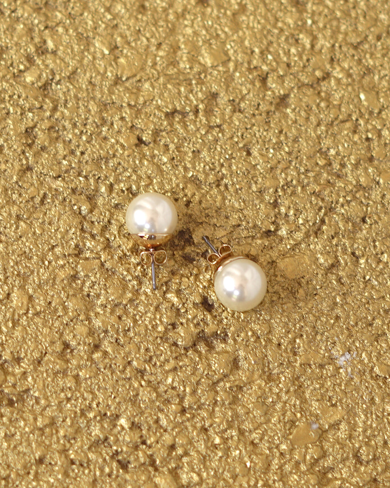Love White Pearl Earrings