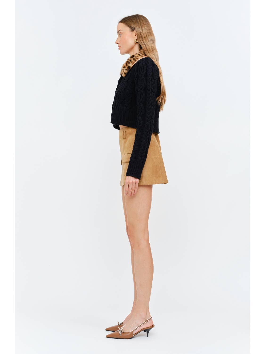 Black leopard Cardigan