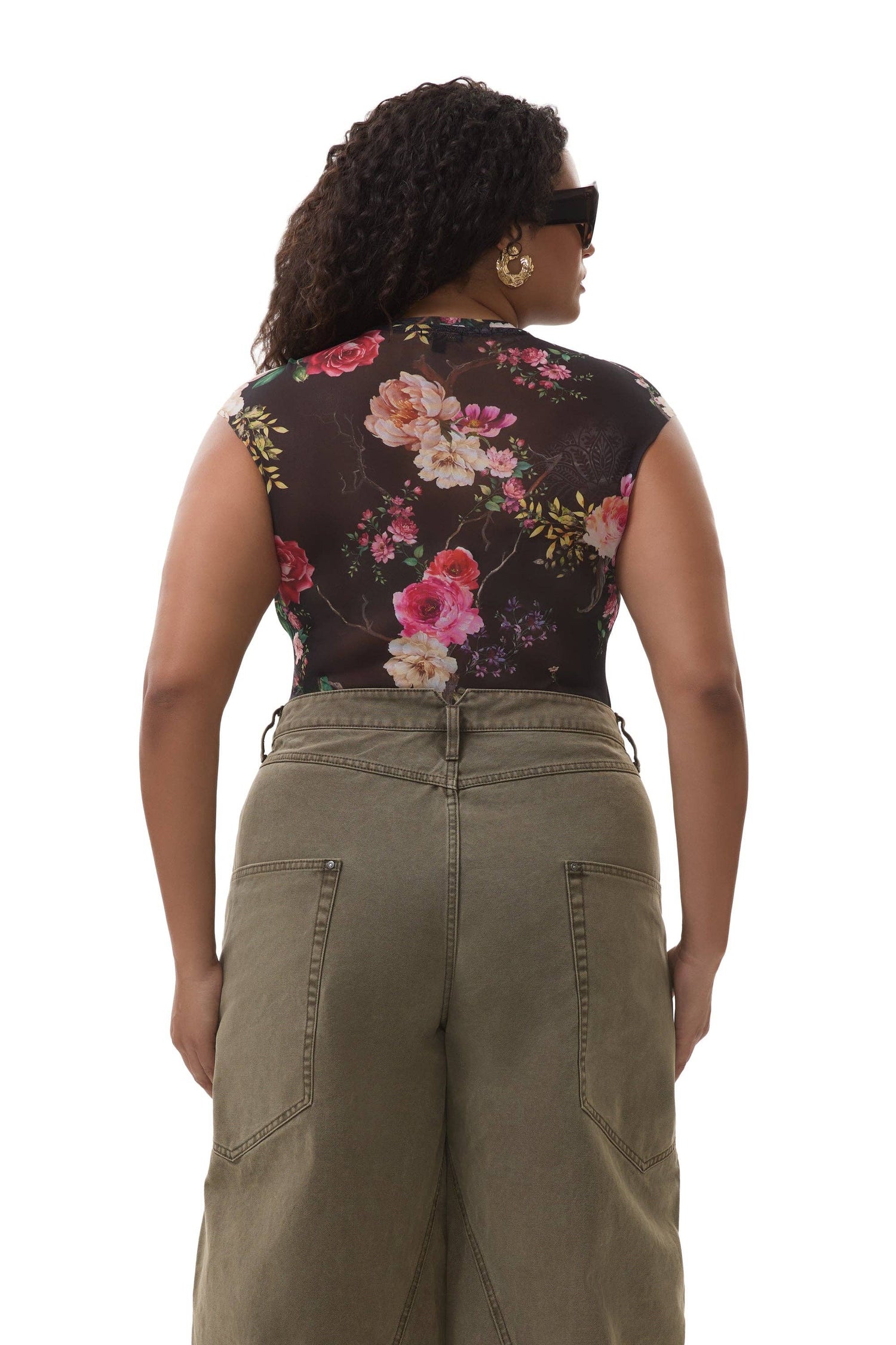 Nina Top - Noir Summer Rose