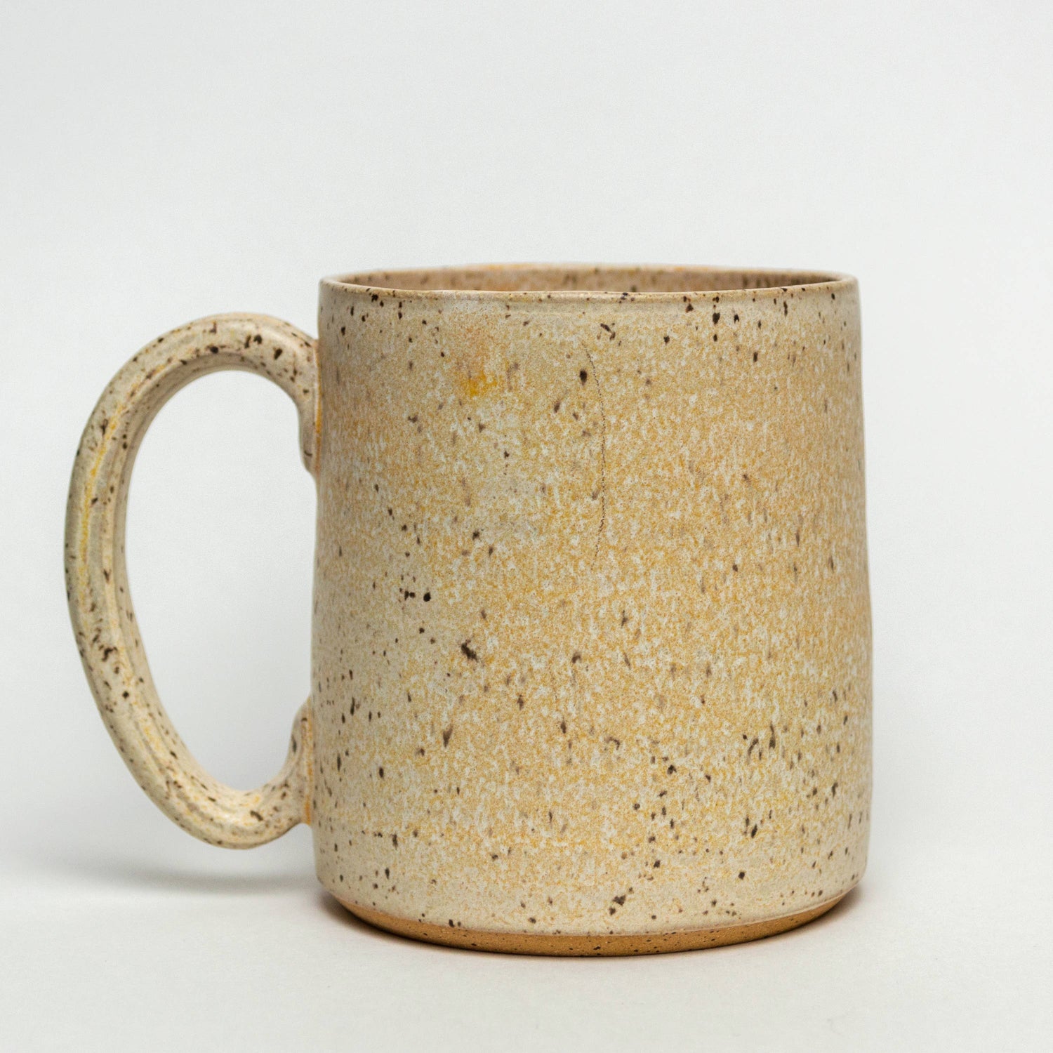 Smiley Face Handmade in Ohio Ceramic Beige 14oz Mug