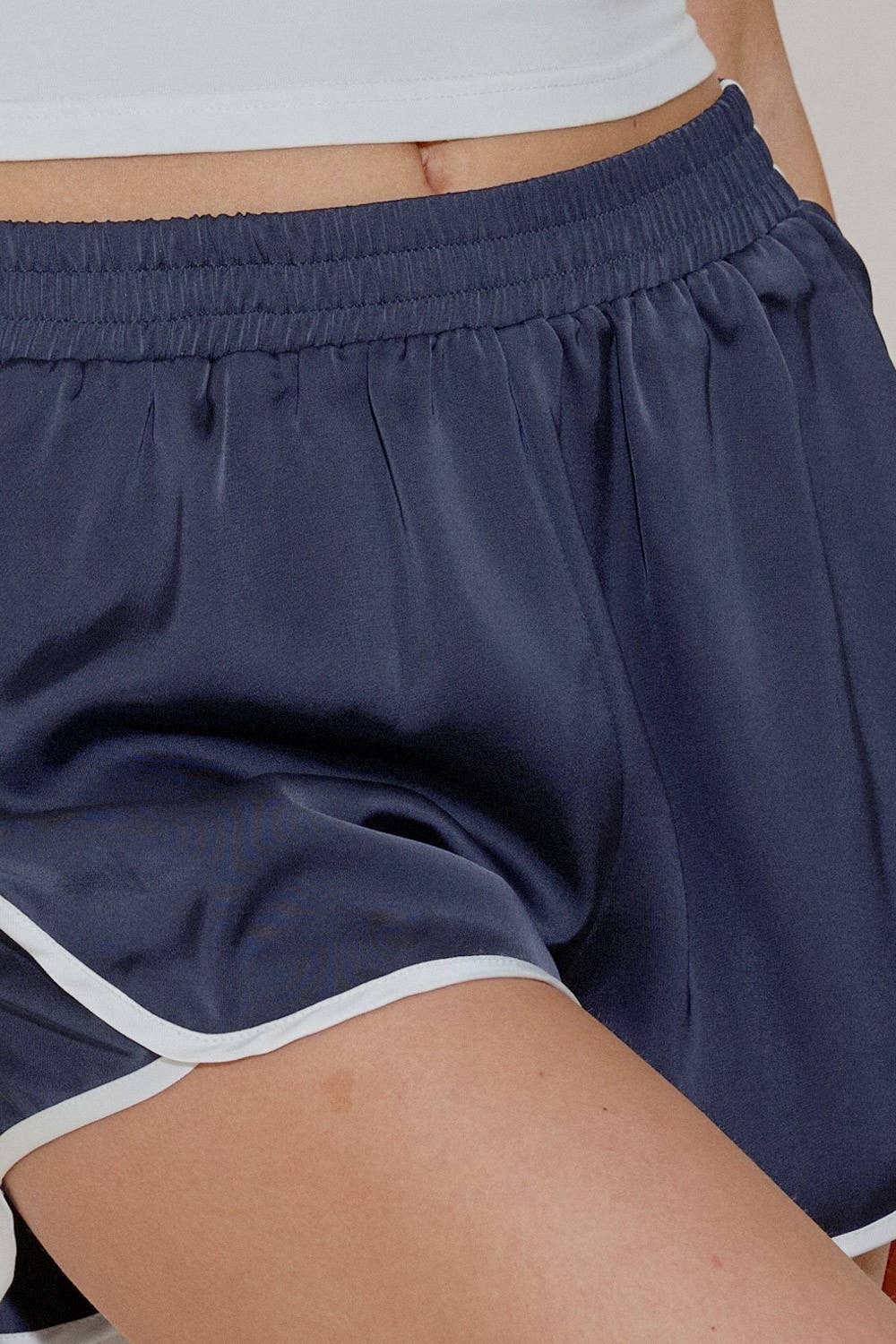 Woven Satin Dolphin Shorts