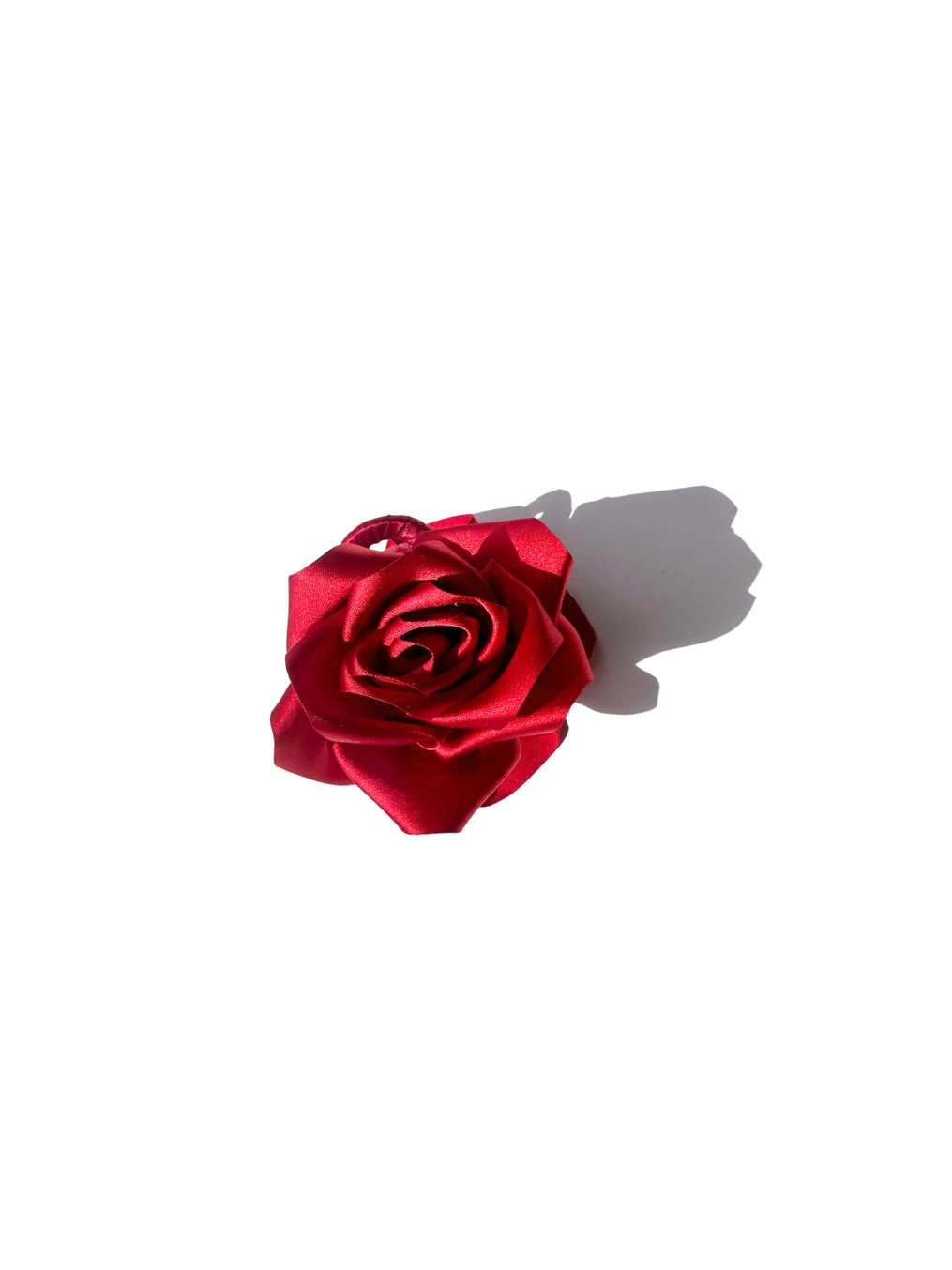 Handmade Satin Rose Claw Clip
