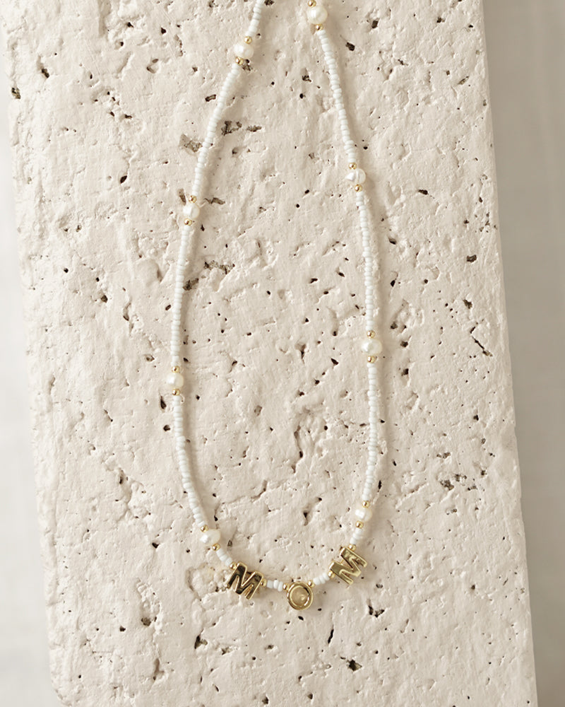 Mom Freshwater Pearls Beaded Necklace