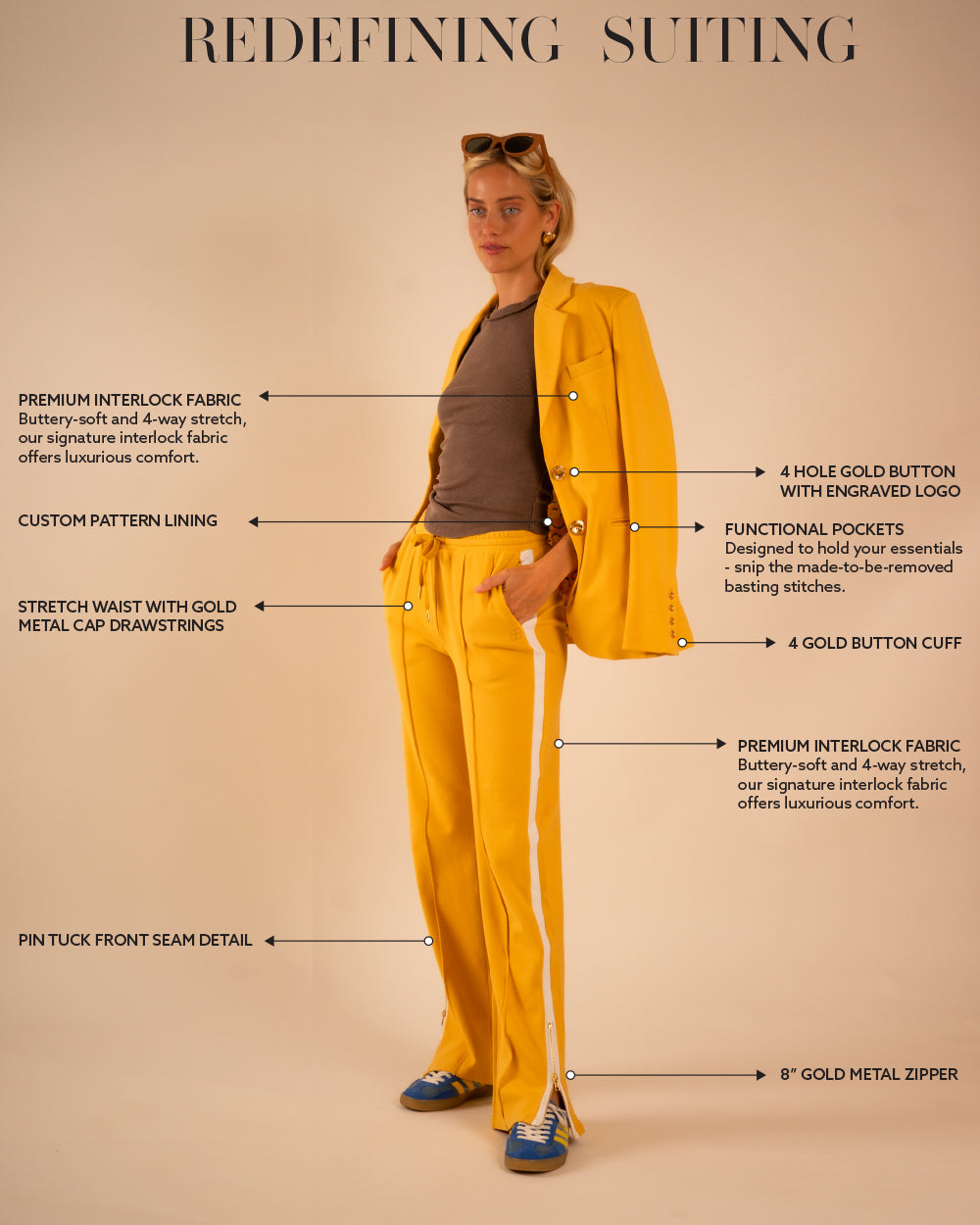 Morrison Interlock Blazer Canary