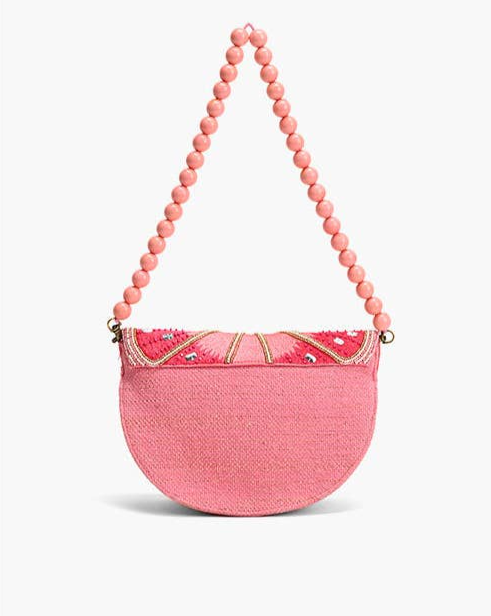 Pink Lemon Embellished Shoulder Bag