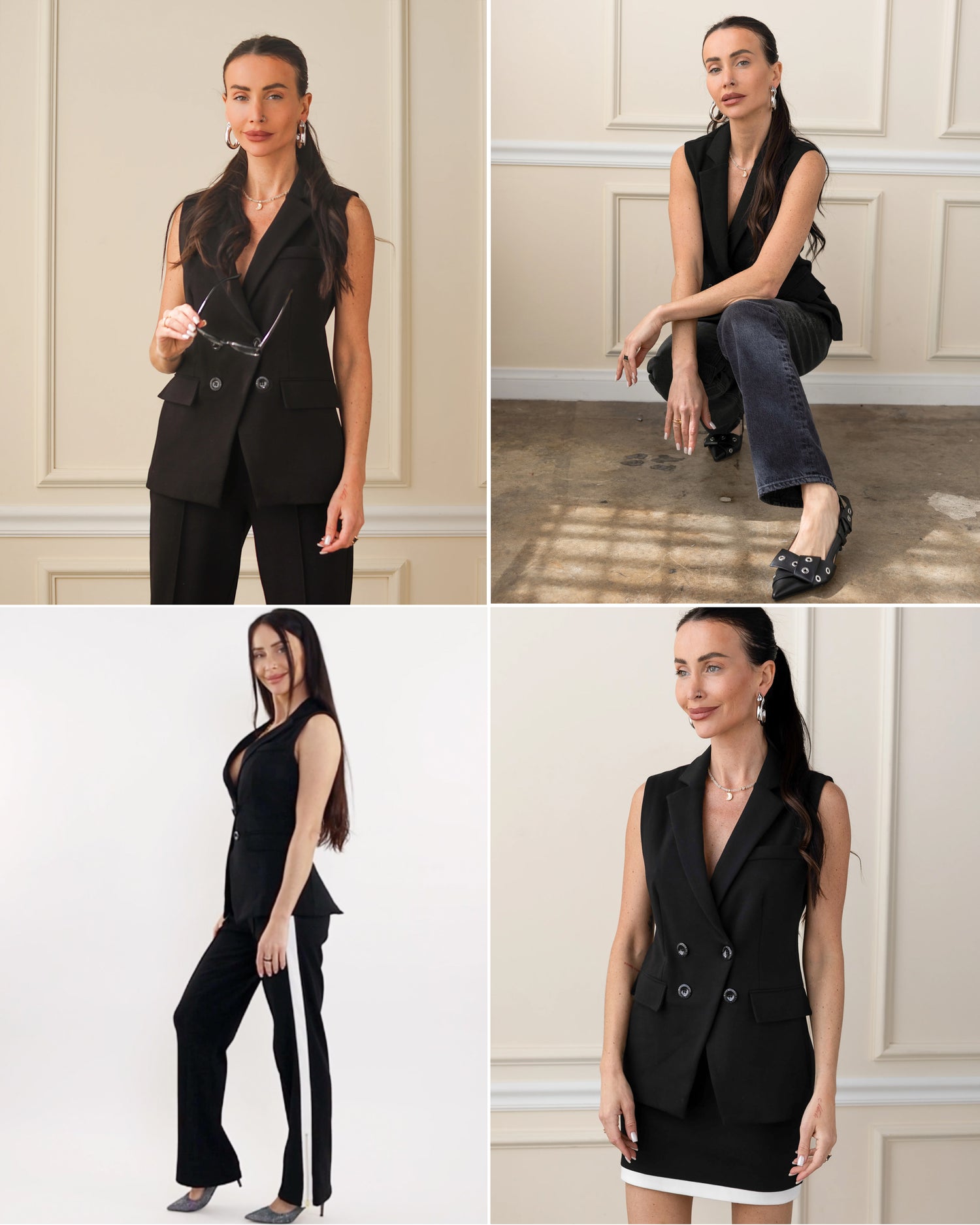 Vanessa Interlock Vest Black