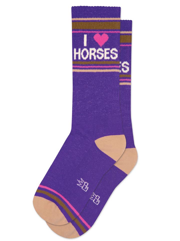 I ❤️ Horses Gym Crew Socks