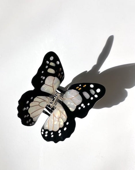 Hand-Painted Monarch Butterfly Claw Hair Clip