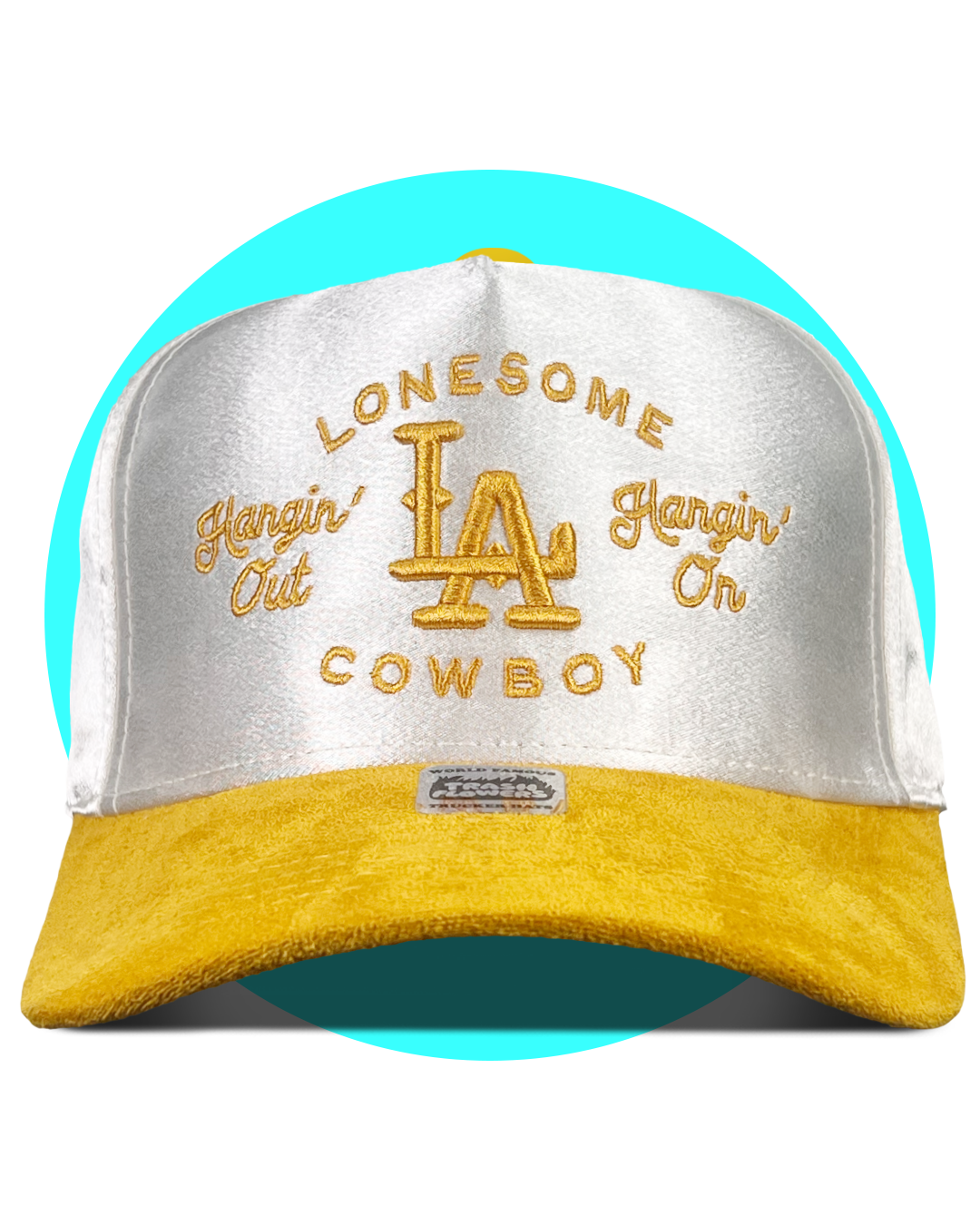 Lonesome LA Cowboy Satin Suede Snapback Hat