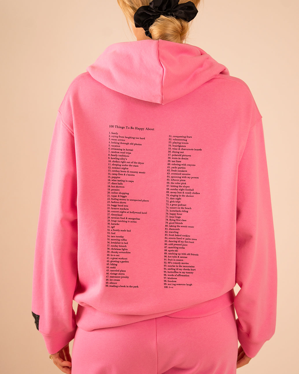 Hendrix Hoodie 100 Things Happy Pink