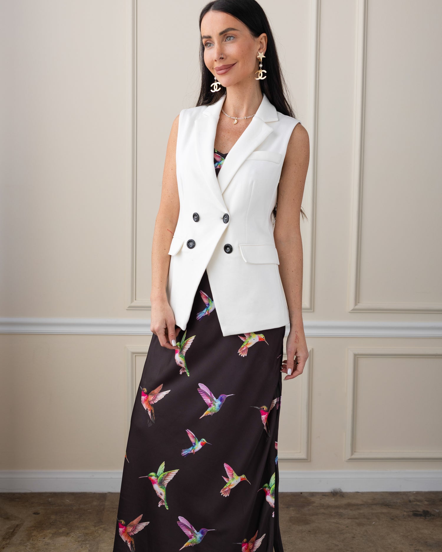 Vanessa Interlock Vest White