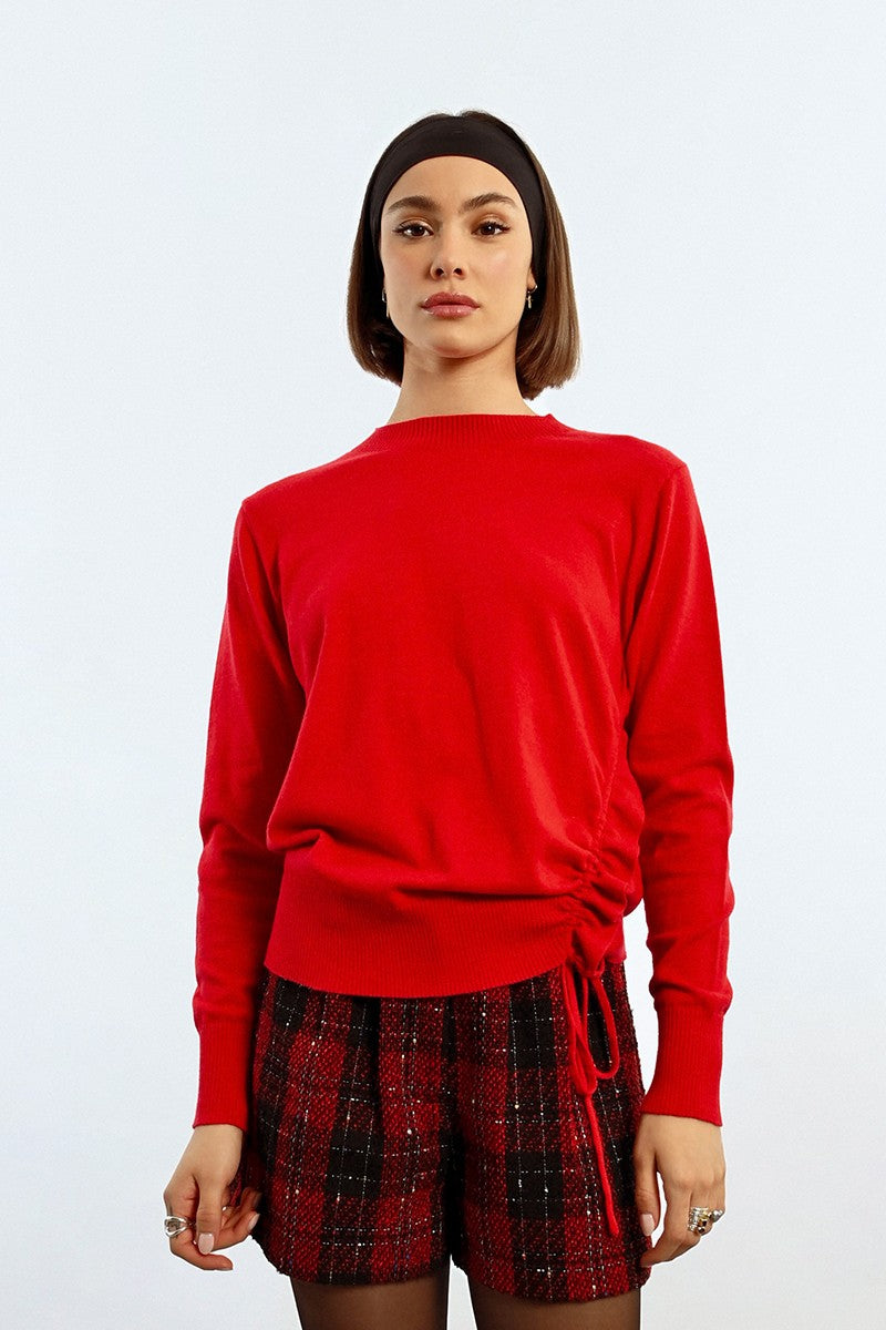 KNITTED SWEATER, ASYMMETRICAL LINK