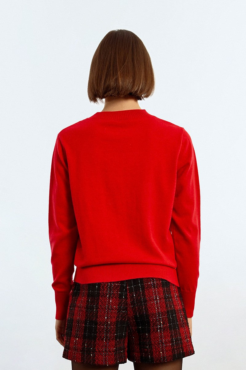 KNITTED SWEATER, ASYMMETRICAL LINK