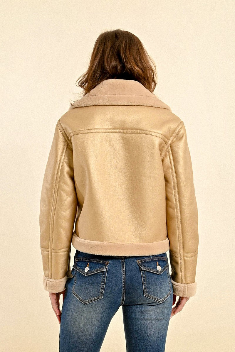 BOMBER GOLD JACKET