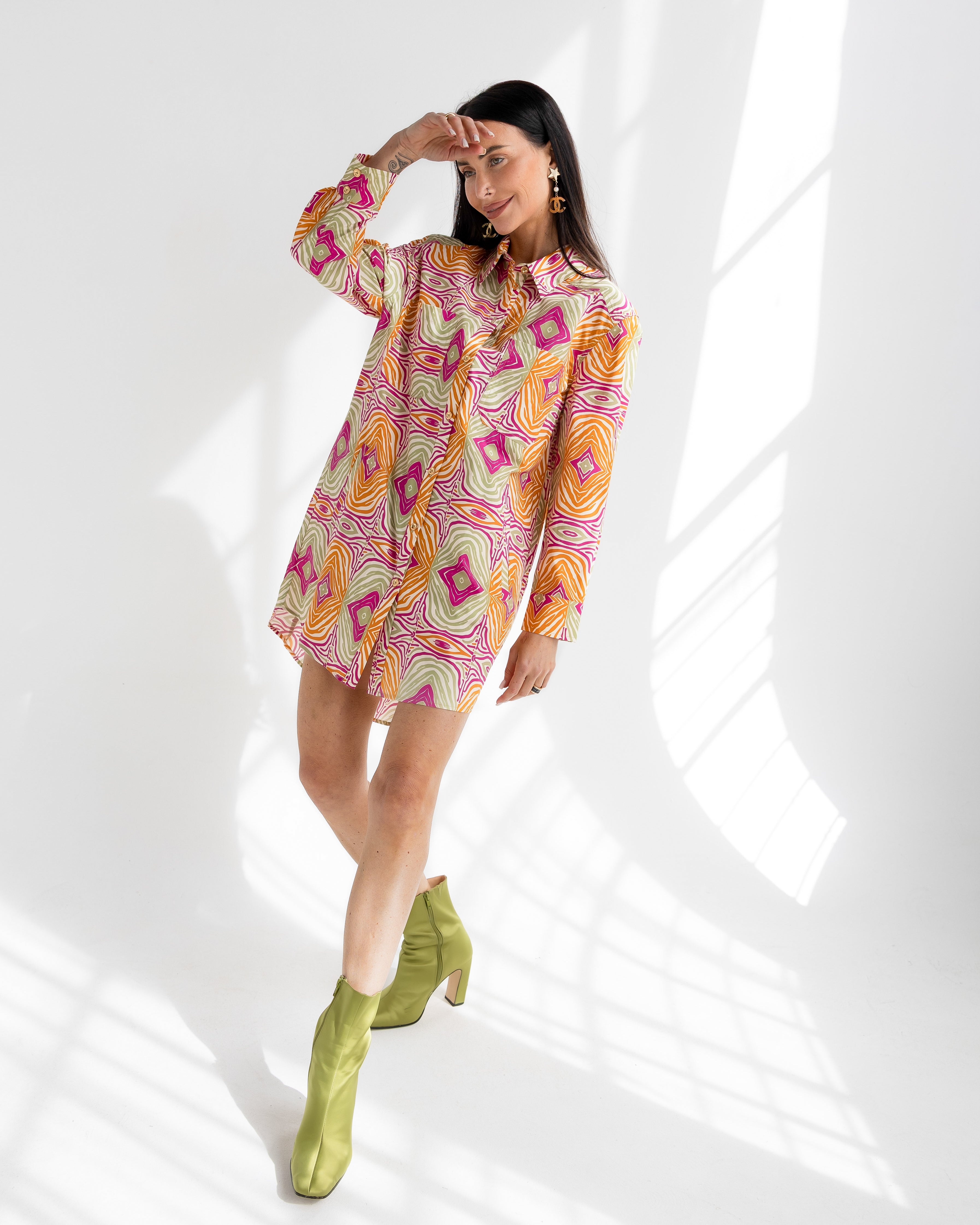 Preslie Poplin Shirt Dress Mesmerized