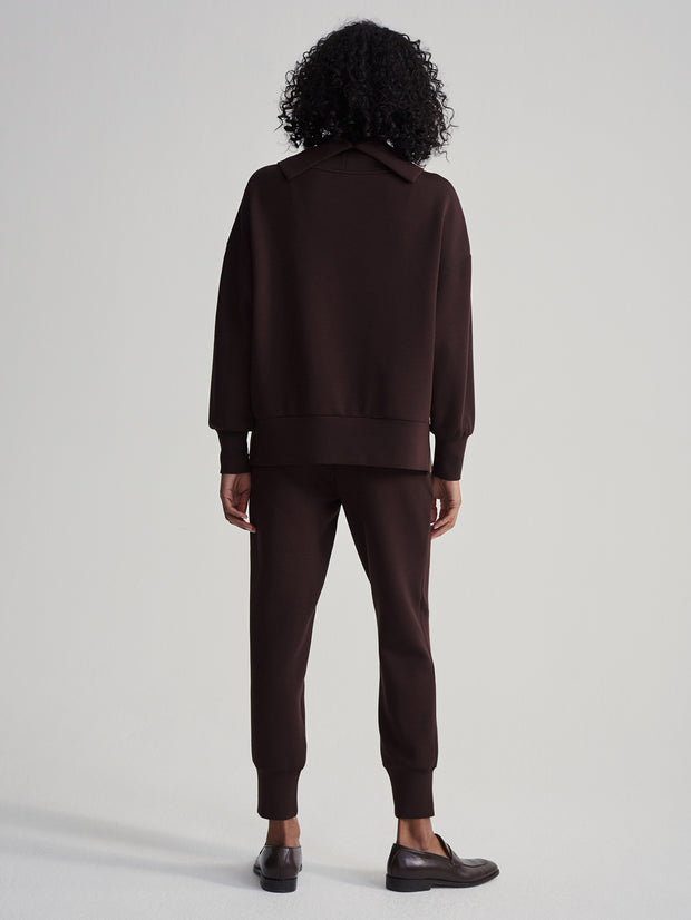 Priya Longline Sweat- Coffee Bean