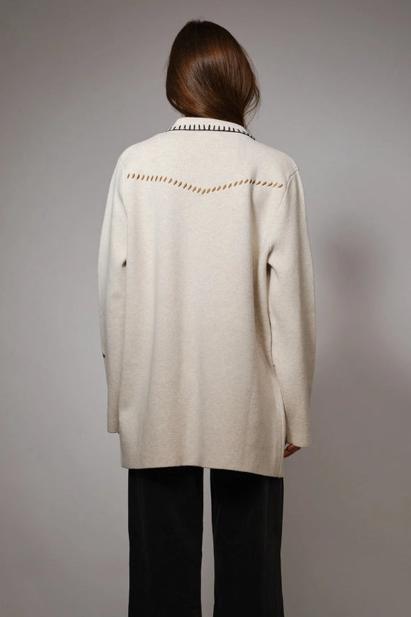 Western Embroidered Button-Up Jacket