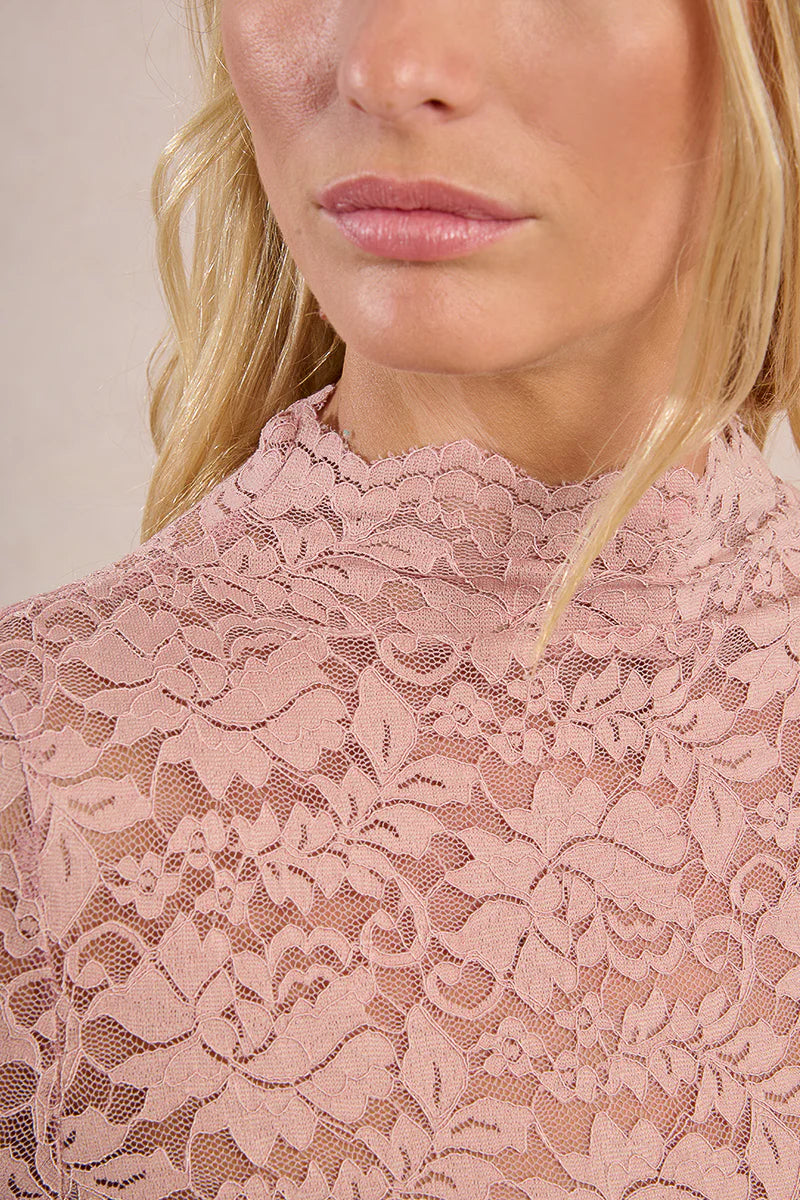 Lace Knit LS Top