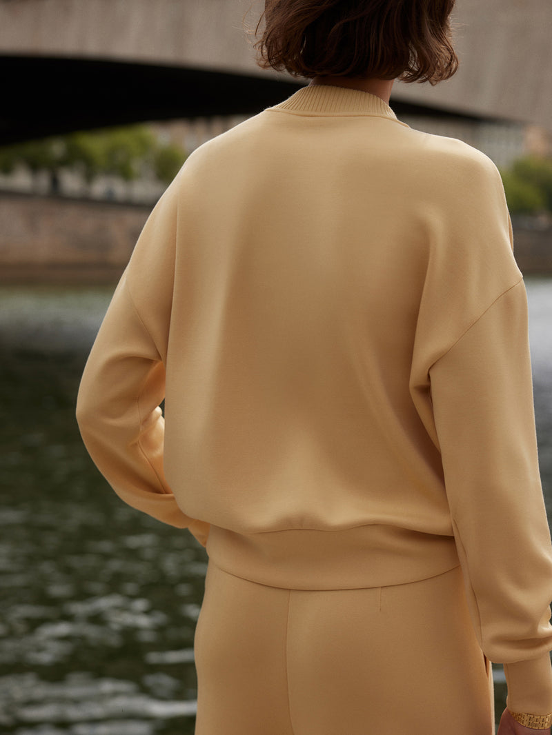 Reena Button Front Sweat