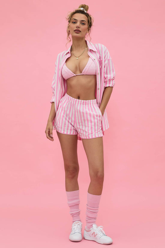 Tia Short Prism Pink Stripe