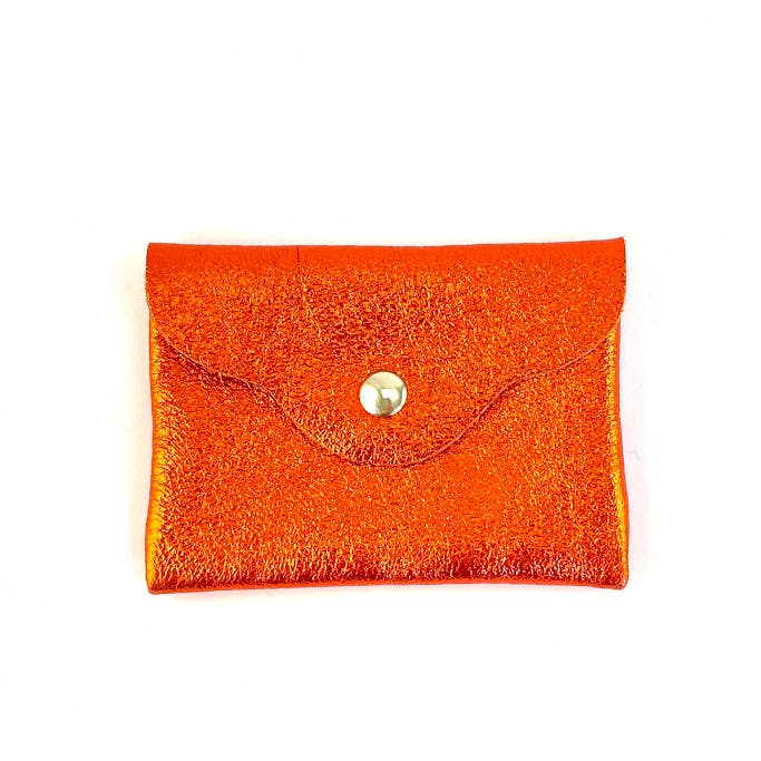 Metallic Genuine Leather Pouch