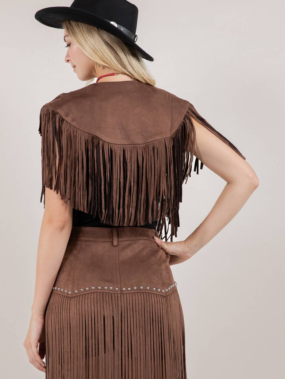 Stephanie FRINGE SUEDE Cape