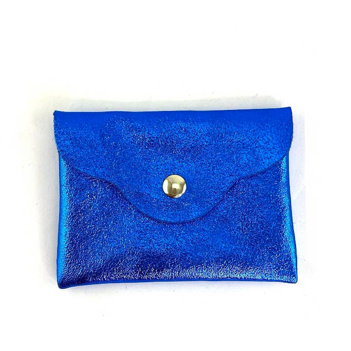 Metallic Genuine Leather Pouch