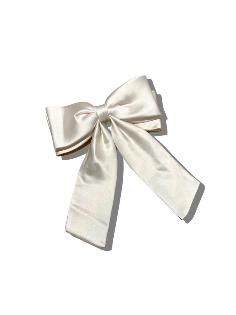 The Perfect Long Satin Hair Bow Barrette