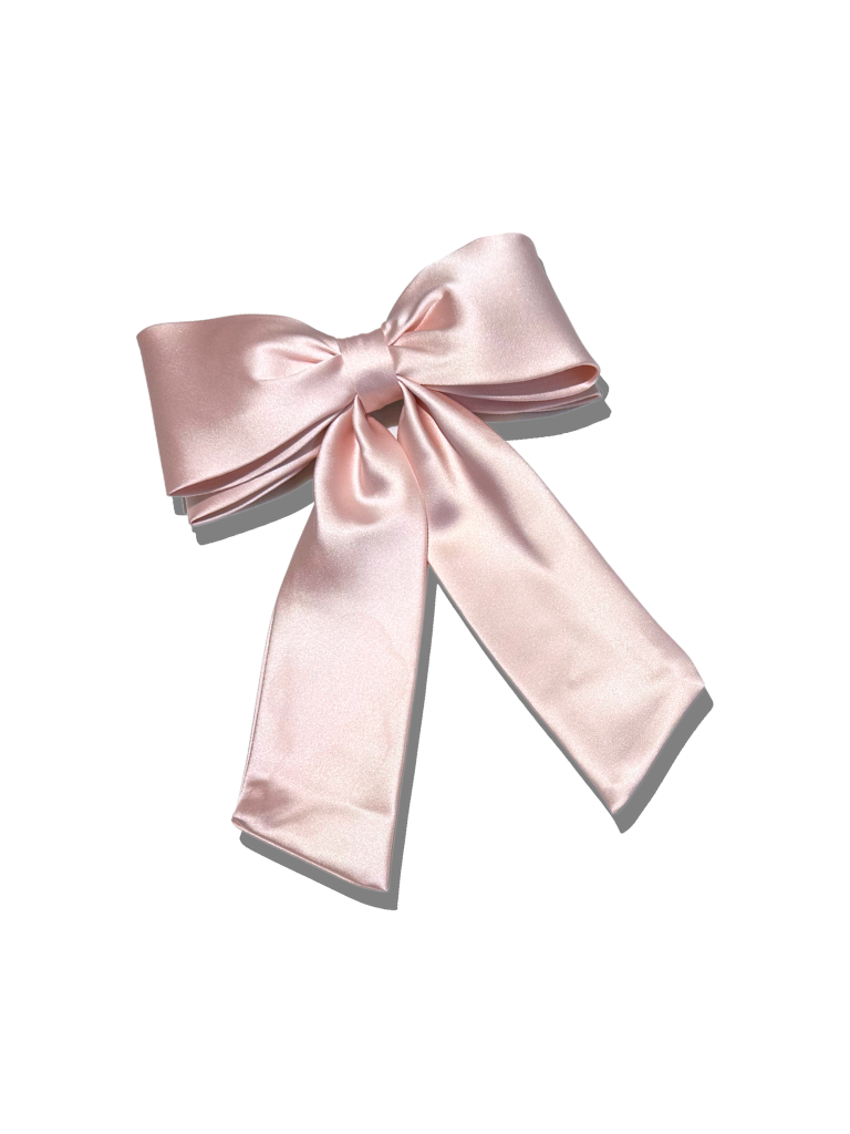 The Perfect Long Satin Hair Bow Barrette