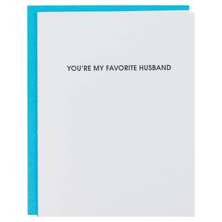 You're My Favorite Husband Letterpress Greeting Card