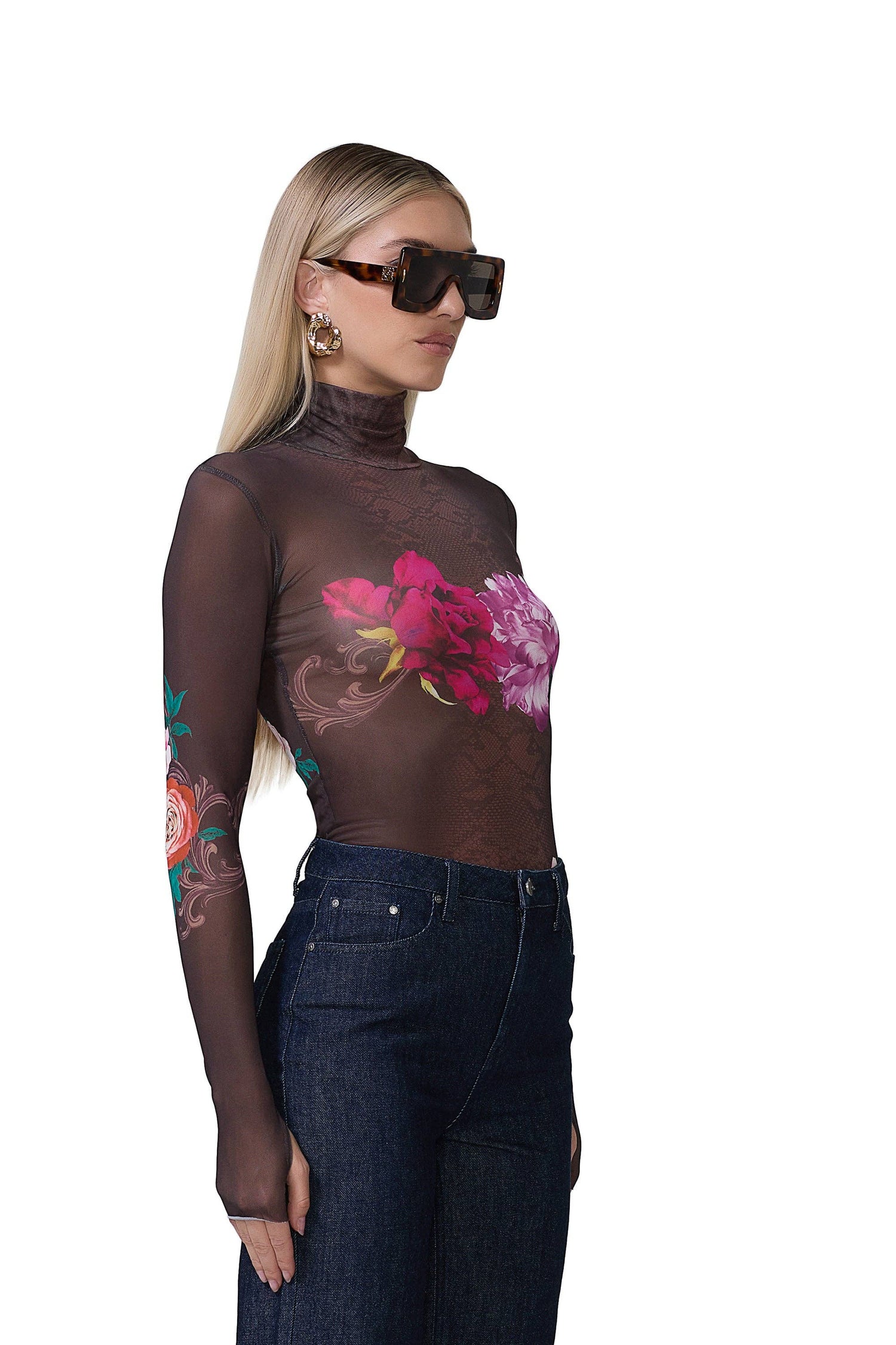 Zadie Top - Snake Floral