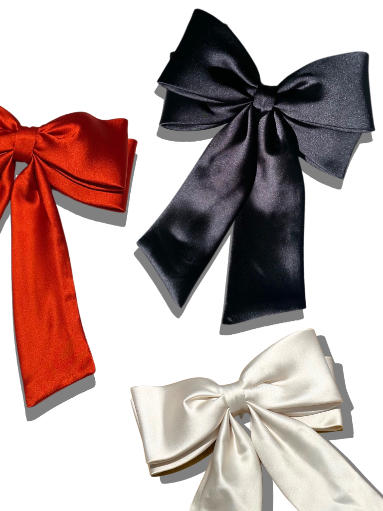 The Perfect Long Satin Hair Bow Barrette