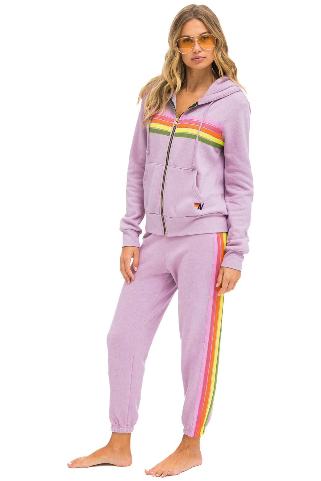 5 STRIPE SWEATPANTS - MAUVE // PINK // GREEN