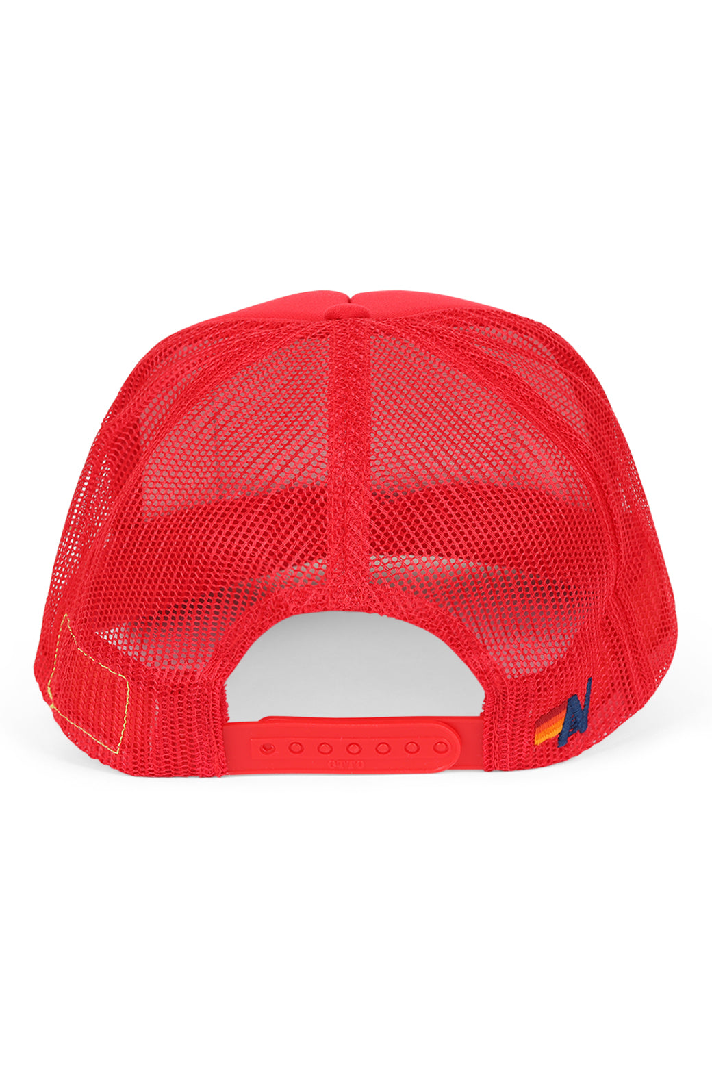 LOGO RAINBOW VINTAGE TRUCKER HAT - RED