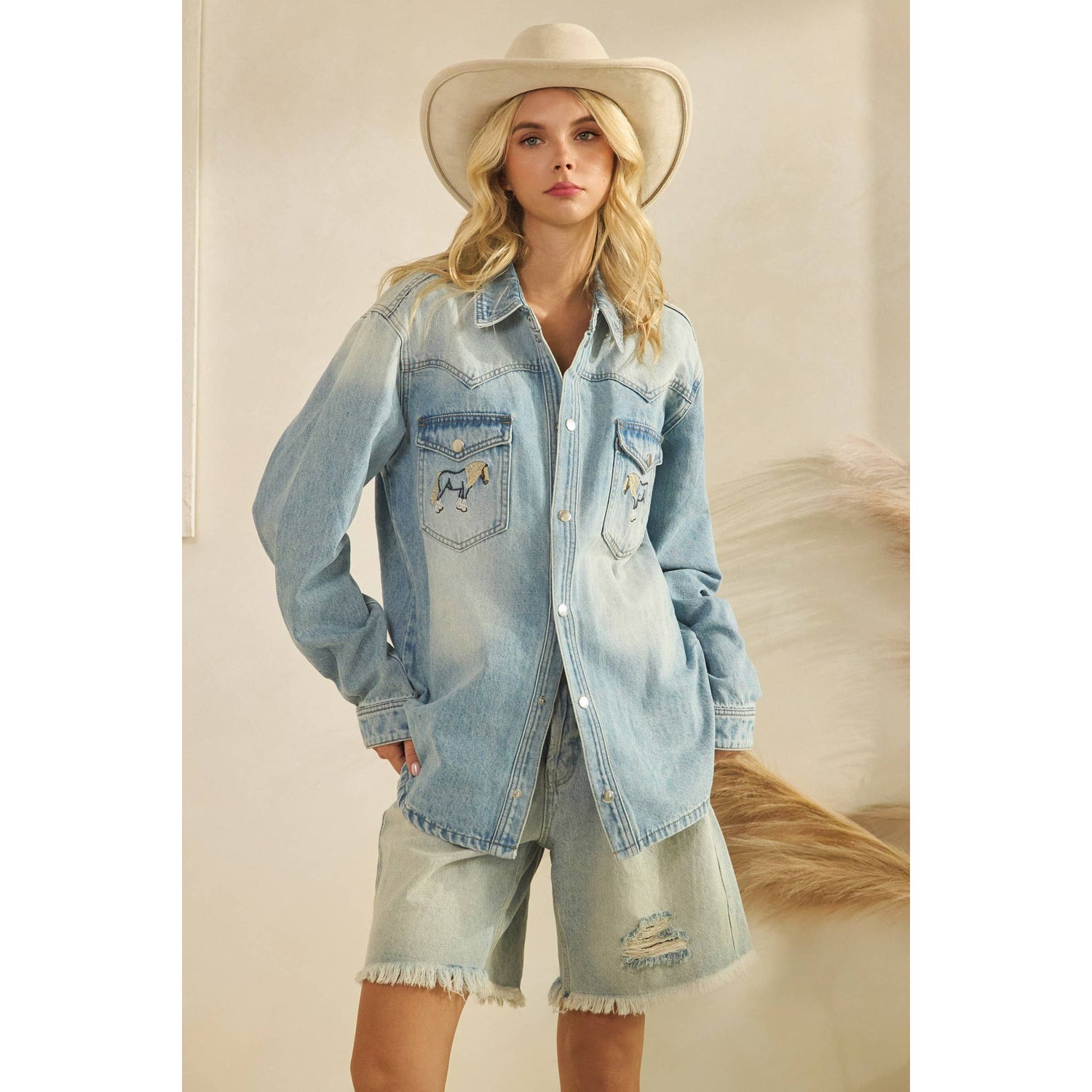 De De Jacket with Horse Embroidery