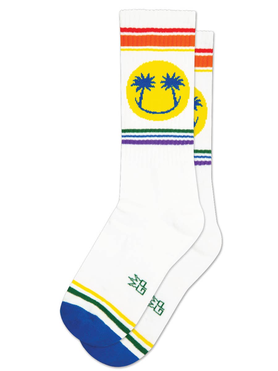 Happy Palms - Rainbow Gym Crew Socks