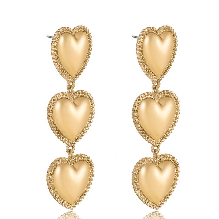 Golden Love Drop Dangle Earrings