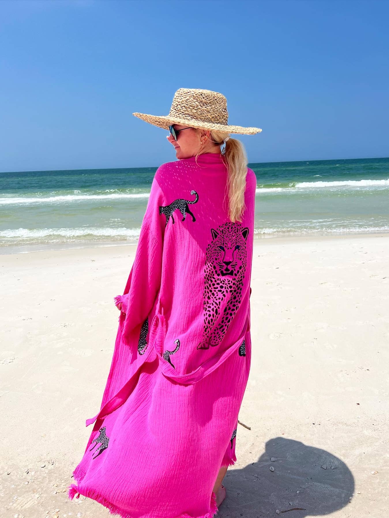 Pink Leopard Kaftan