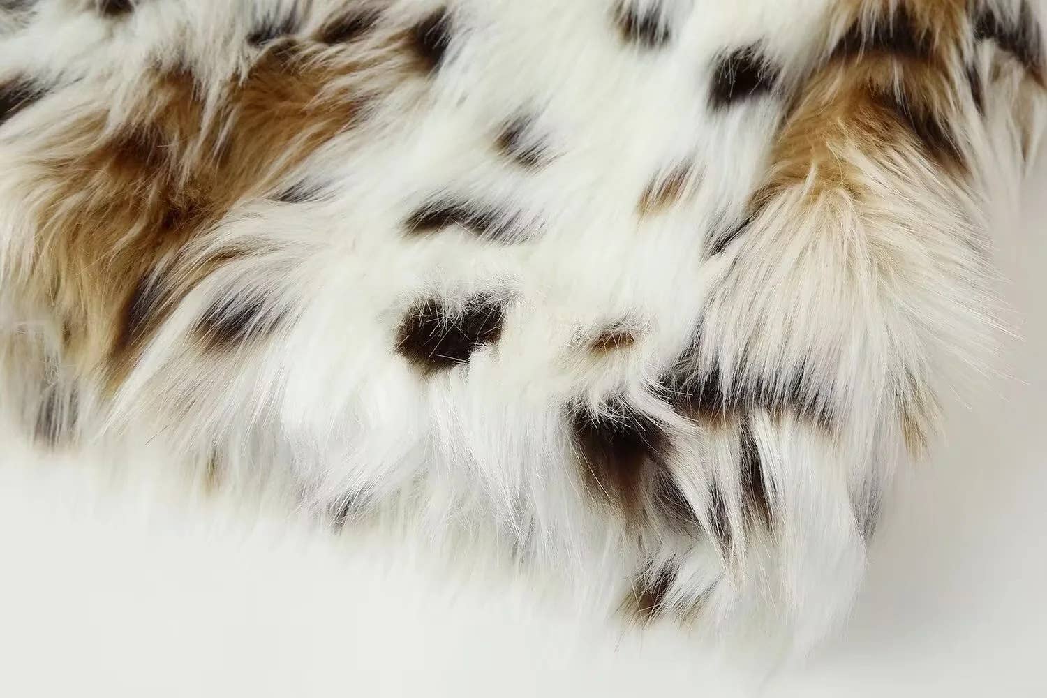 Soft Animal Print Faux Fur Thick Coat