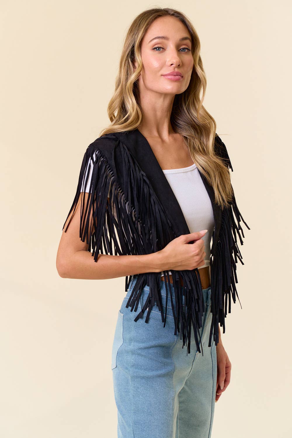 Stephanie FRINGE SUEDE Cape